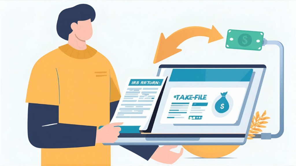 Tax refund tips demonstrating e-file and direct deposit for faster IRS refund